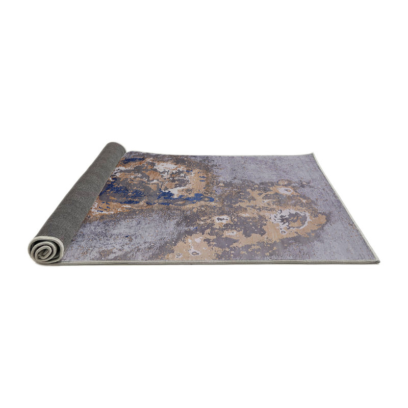 Tapis abstrait gris, Carré 7 pi