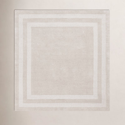 Pierson Oatmeal Beige Hand-Tufted Oriental Rug