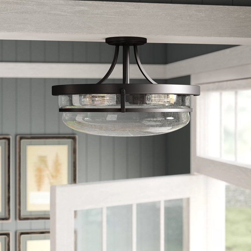 Glass Semi Flush Mount