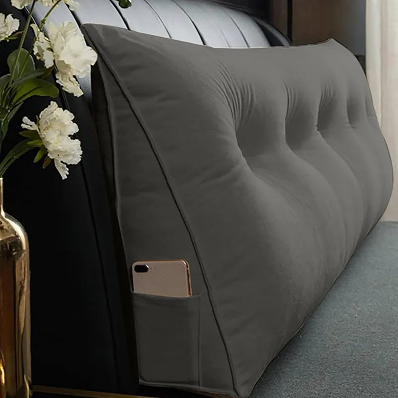 Coussin de lecture ergonomique triangulaire - Coussin confortable pour le dos, H 19,69 po x l 39,37 po