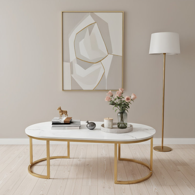 Table basse ovale
