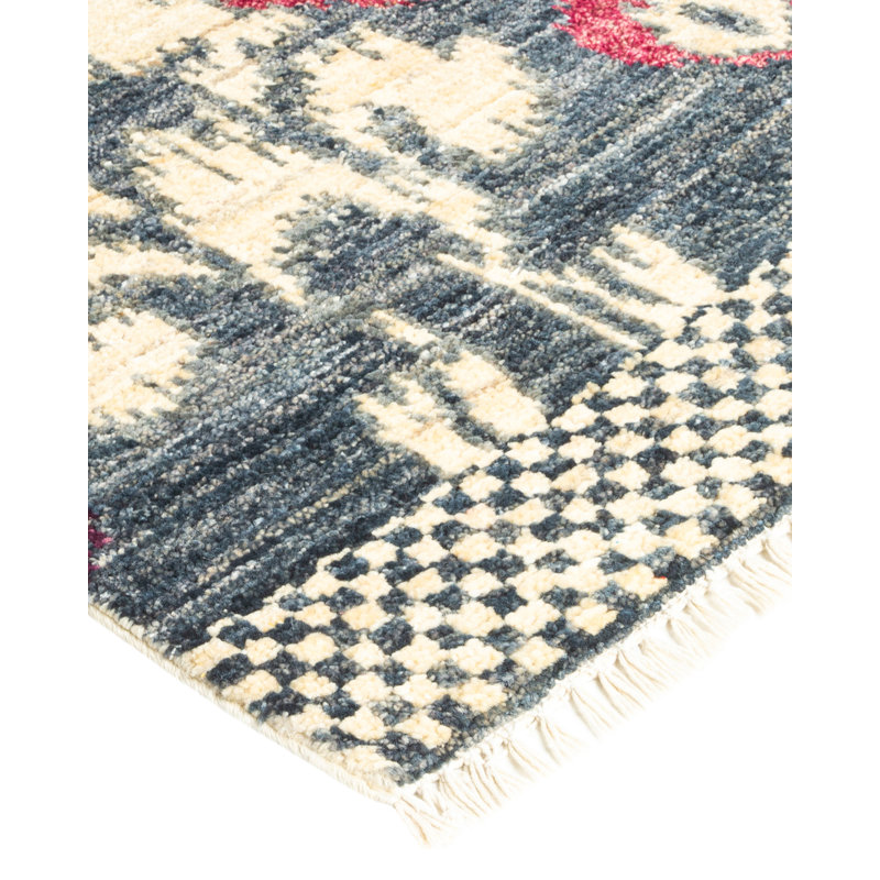 Contemporary One-of-a-Kind 6' 1" x 6' 2" Hand Knotted Area Rug