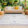 Diana Geometric Gray & Cream Indoor / Outdoor Area Rug 5x7 - ( 5'3'' x 7'3'' )