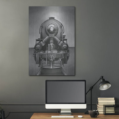 Art mural en métal 17 Stories "Vintage Train" par Ethan Harper