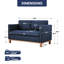Causeuse rembourrée 60 po Mid Century-367122864