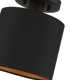 Saskia Single Light Fabric Semi Flush Mount