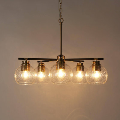 5-Light Dimmable Modern Shaded Chandelier