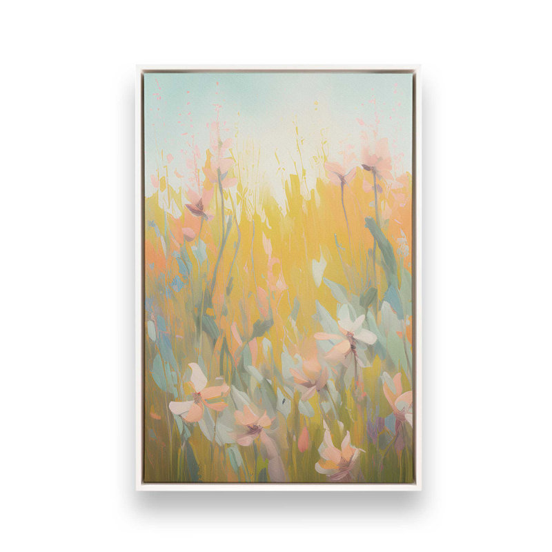 Impression sur toile Symphony of Pastel Meadows II, H 18,75 po x l 12,75 po, Blanc opaque