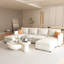 Canapé modulaire en U avec rangement et 6 sièges, chenille de 123 po pour le salon