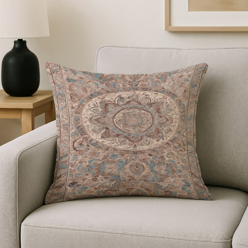 Coussin décoratif intérieur et extérieur Modern, Gris abstrait 1, Carré 20 po