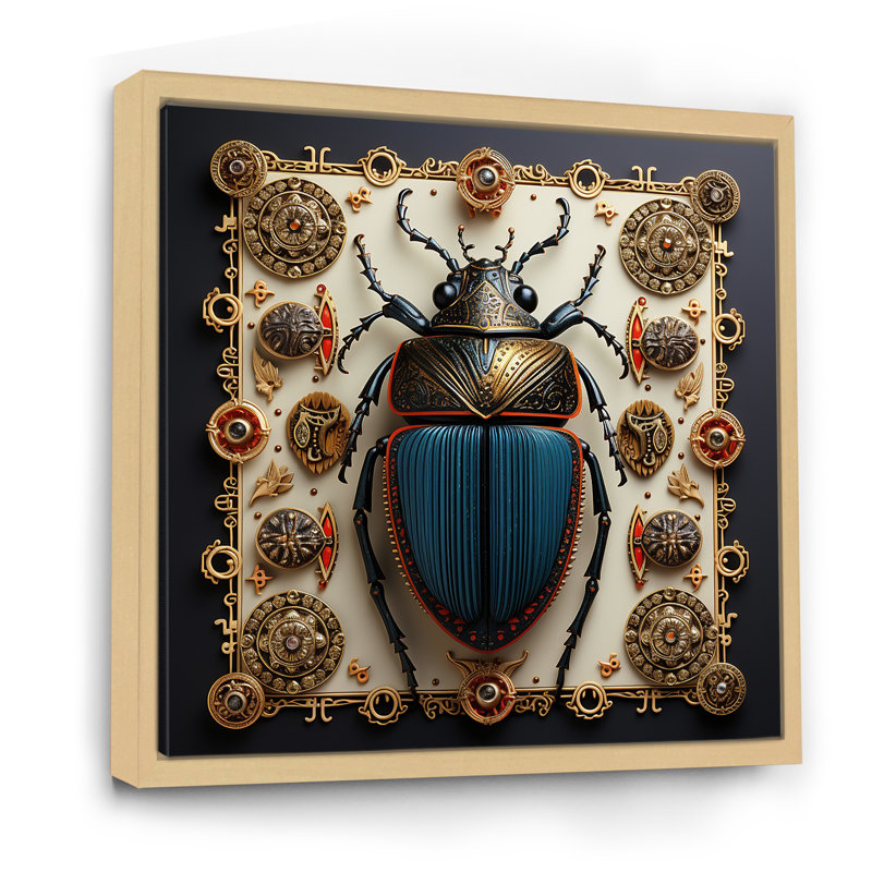 Mystical Beetle 3 - insectes et insectes, art mural, Cadre flottant brun, H 16 po x l 16 po x P 1 po
