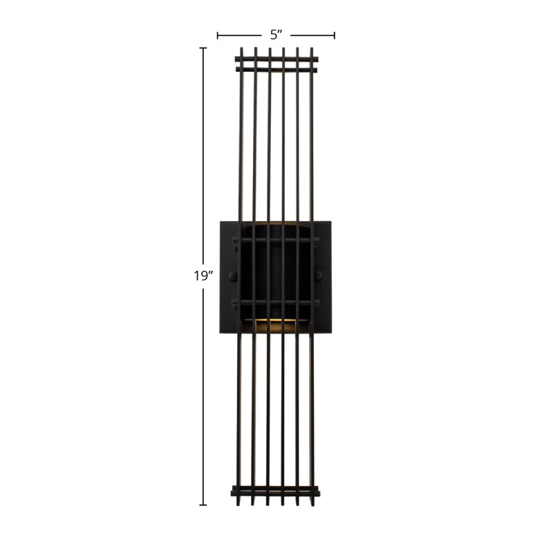 Applique murale d'extérieur noir mat Drew 1 LT Kalco