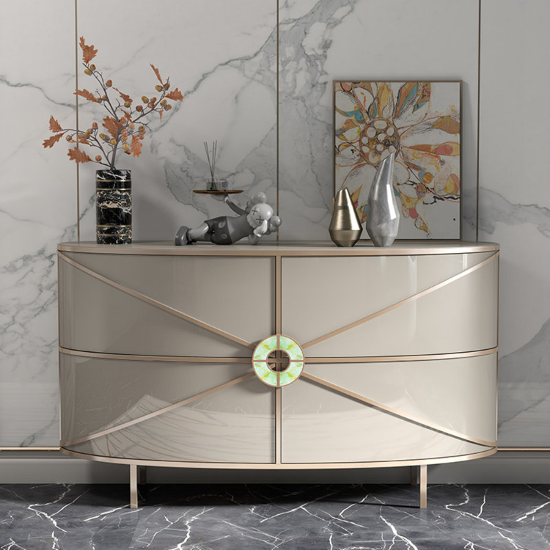 Buffet léger de luxe de style crème, Gris