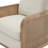 Juliette Upholstered Natural Cane Swivel Barrel Chair