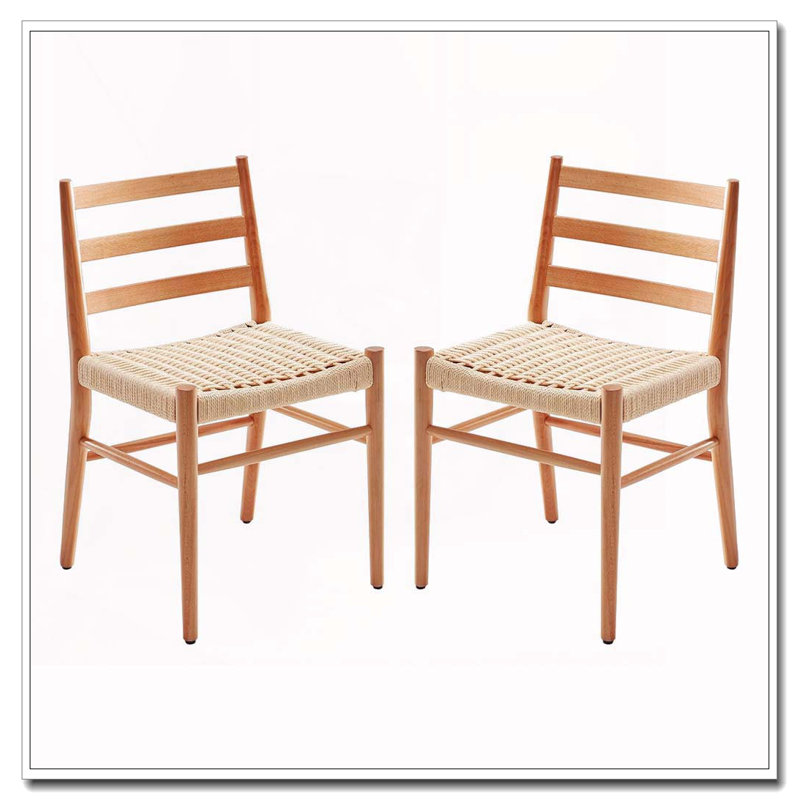 Ensemble de chaises de salle à manger, Beige, naturel