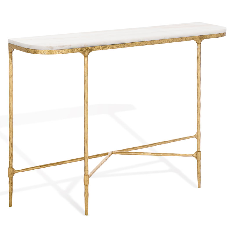 Janowsky Metal Console Table, White