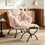 Fauteuil Lazy avec repose-pieds, fauteuil d'appoint moderne avec accoudoirs et poche latérale-943227682
