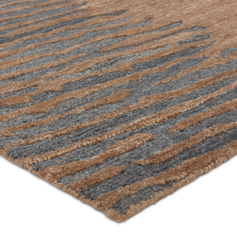 Verde Home By Jaipur Living Stockholm PVH16 Handmade Abstract Brown and Slate Area Rug (10'x14'), Rectangle 9' x 12'