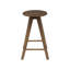 Tabouret de comptoir minimaliste en bois de noyer massif de 25,5 po Ceren Ceren, siège rond avec repose-pieds intégré pour îlot de cuisine et bar personnel-1980019411-1980019410