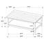 Table basse en bois blanc patiné avec tablette Castleton-1932770956