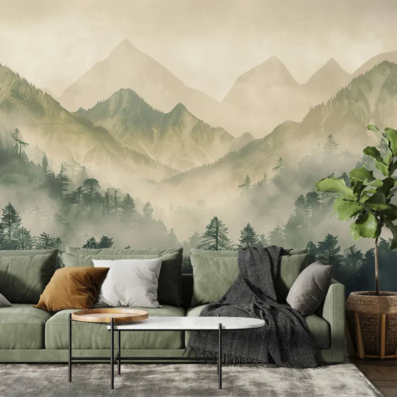 Mountain Forest Mural, 96" L x 108" W