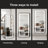 Full-Length LED Illuminated Vertical Mirror with Dimming, Slim Aluminum Frame and Wall Bracket, 64x21 Inch