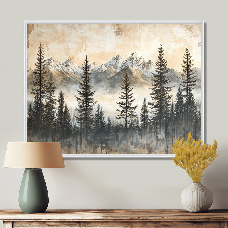 Gerarde - Landscapes Wall Art, H 30 po x l 40 po, Impression encadrée flottante, Blanc
