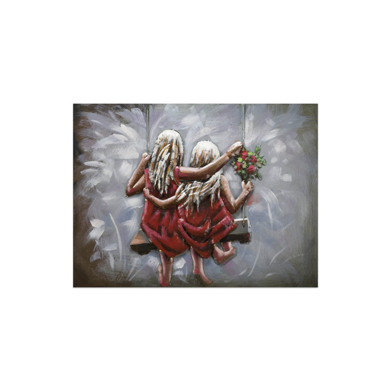 Handmade Traditional Characters Wall Decor on Metal