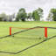 Filet de tennis portatif de 10 pi avec tennis / pickleball / badminton / mini tennis avec ligne latérale, rouge