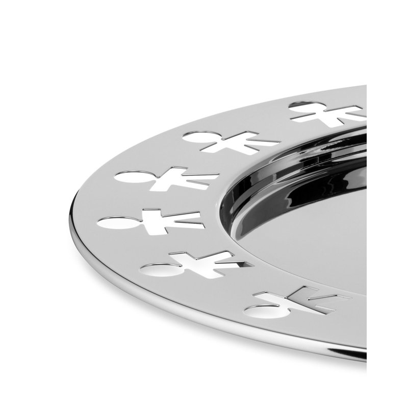 Girotondo Round Tray, Silver