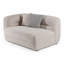 Gipsy - Canapé modulaire incurvé moderne en tissu blanc cassé