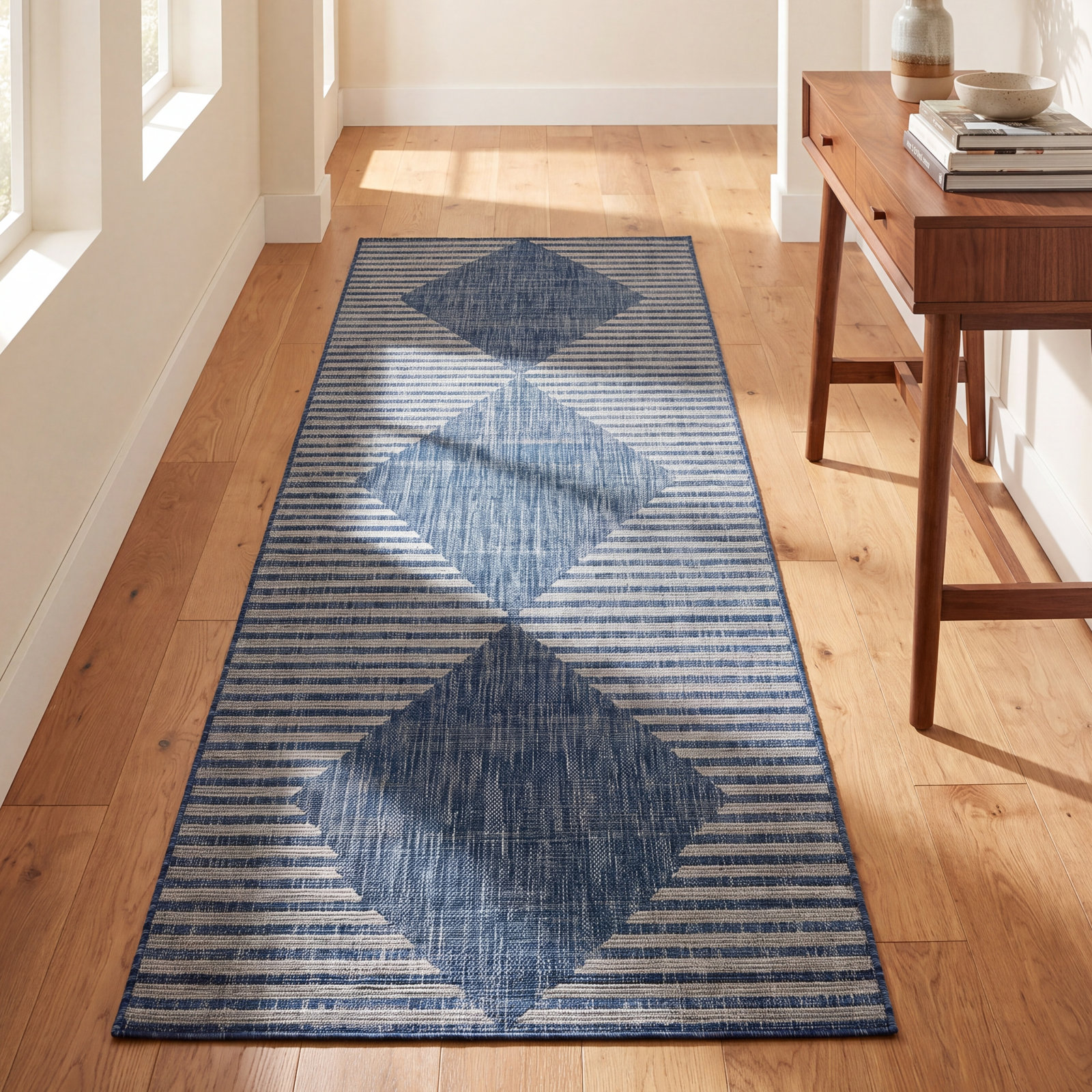 Geometric Rug, Runner 2'7" x 7'6"