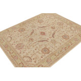 Distressed Homage Hand Knotted Wool Geometric Area Rug
