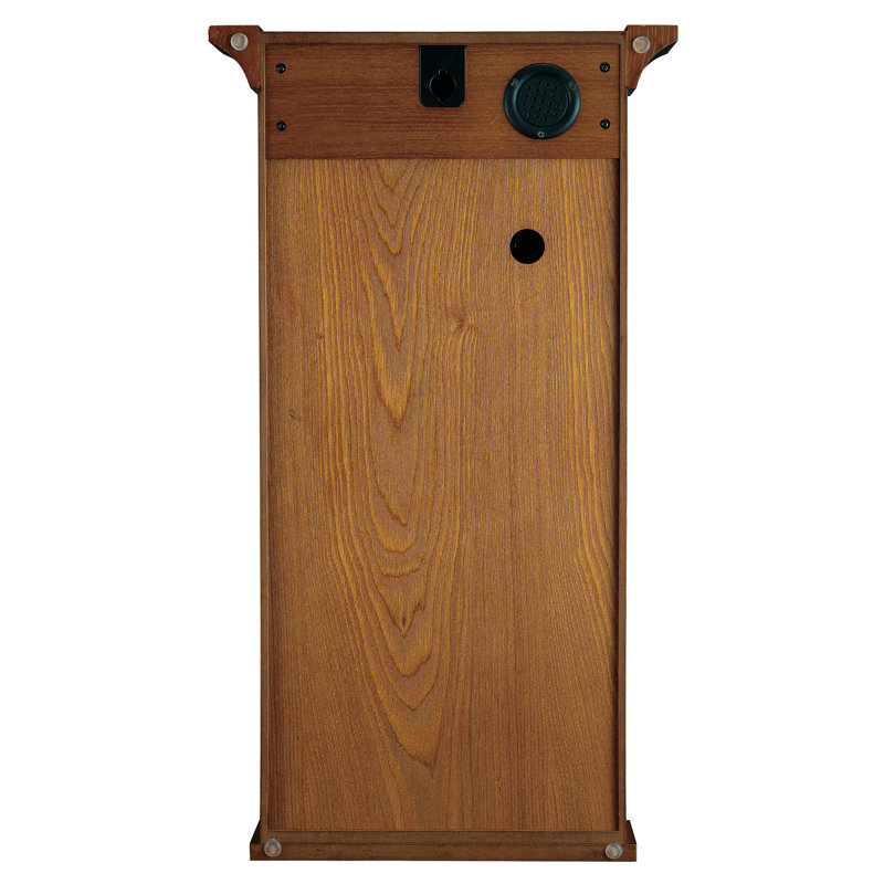 Oak Yorkshire Brass Accented Westminster Chime Wall Clock