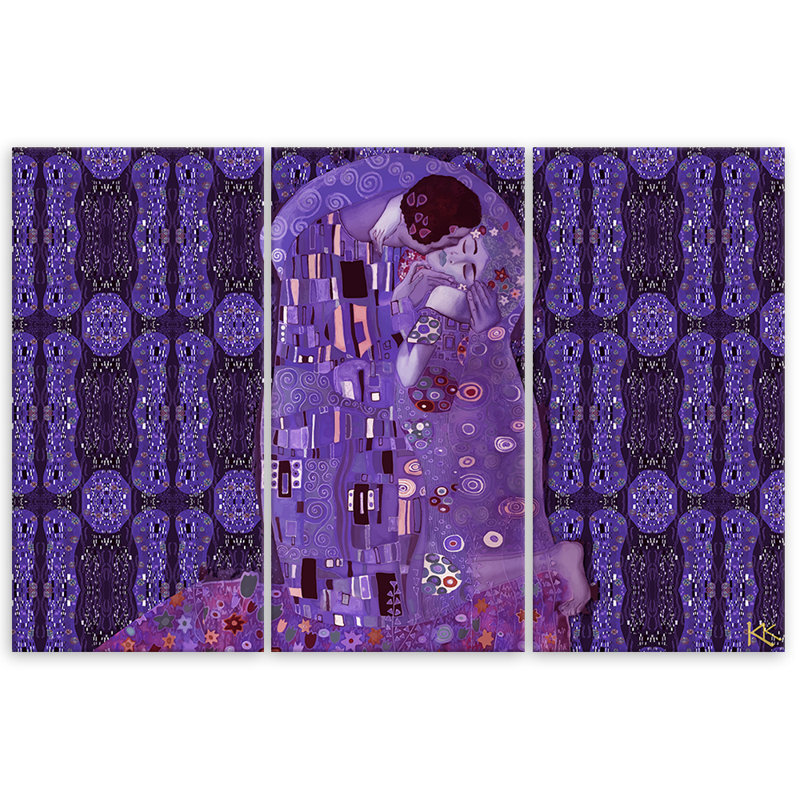 Fulfillment Of A Woman Painting - 3 Piece No Frame Print on Canvas, 60cm H x 90cm W