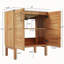 Meuble-lavabo antique de 30 po avec lavabo en céramique, meuble-lavabo avec 2 portes à fermeture en douceur et grand espace de rangement, ensemble de meuble-lavabo simple autoportant rétro