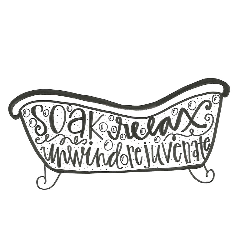 " Bathtime Tub Terms ", 8" H x 12" W  