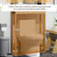 Over Toilet Shelf Cabinet Storage Unit - Practical Bathroom Organizer With Slatted Doors And Adjustable For