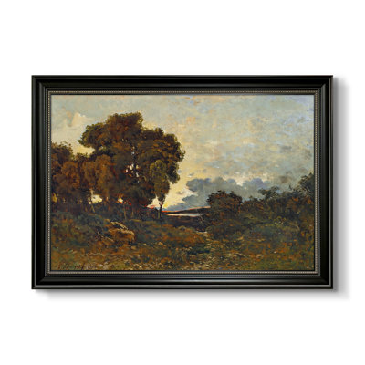 Coucher de soleil sur l'Allier (Soleil couchant sur l'Allier), 1904 - Henri Harpignies - Toile encadrée sur mesure