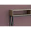 Table d'appoint pour chambre - couleur taupe, base de console de salon en métal noir, design fonctionnel