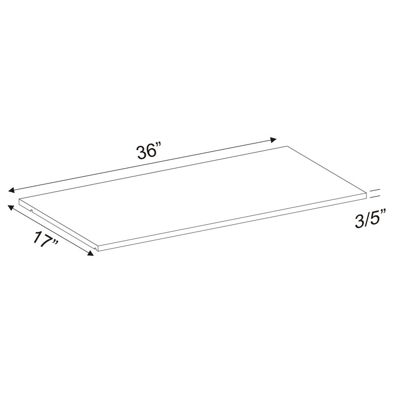 Mocha Solid Pine Wood Adjustable Wardrobe Shelf with Metal Pins