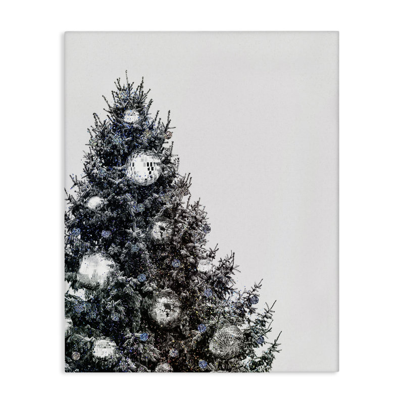 «Disco Ornaments on Tree Tree», art mural par Victoria Barnes, H 40 po x l 30 po
