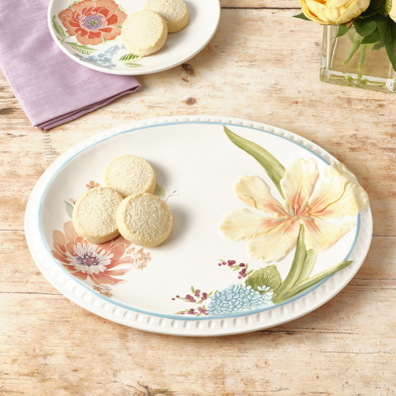 Fitz And Floyd Meadow Large Platter, 14.25 Inch