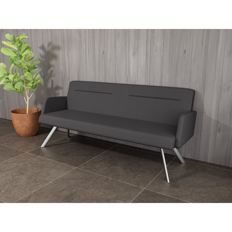 Pieds de canapé en acier Willow, Argent argent, Noir Visite Libre - tissu uni, Yes