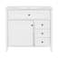 Rangement autoportant pour salle de bain 36 po avec lavabo 36 po, 3 tiroirs, tablette réglable, structure en bois d'hévéa-129513027