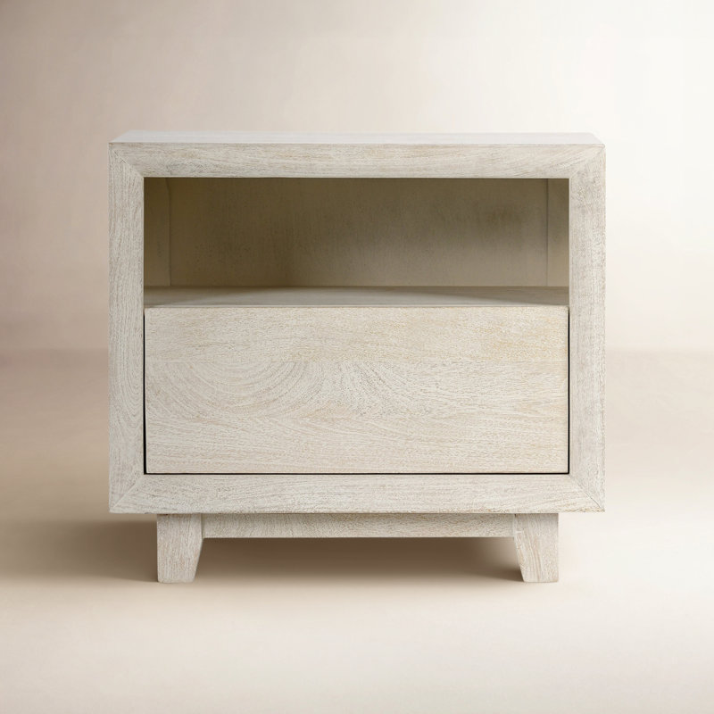 Reece 1 - Drawer Solid Wood Nightstand