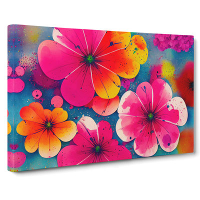 Flower Market Splash Vol.1 Abstract - Wrapped Canvas