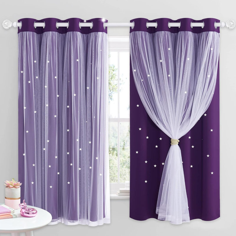 Blackout Curtain Pair, Purple