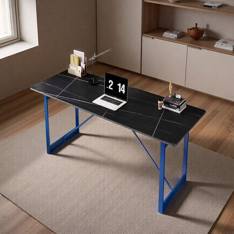 Bureau d'écriture Modern Light, Blanc / noir / bleu, H 29,52 po x l 47,24 po x P 23,62 po