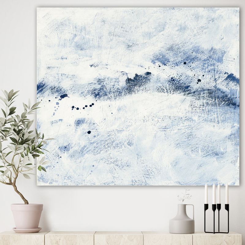 « blue wipe out », reproduction d’art sur toile, H 30 po x l 40 po x P 1,5 po, Toile tendue